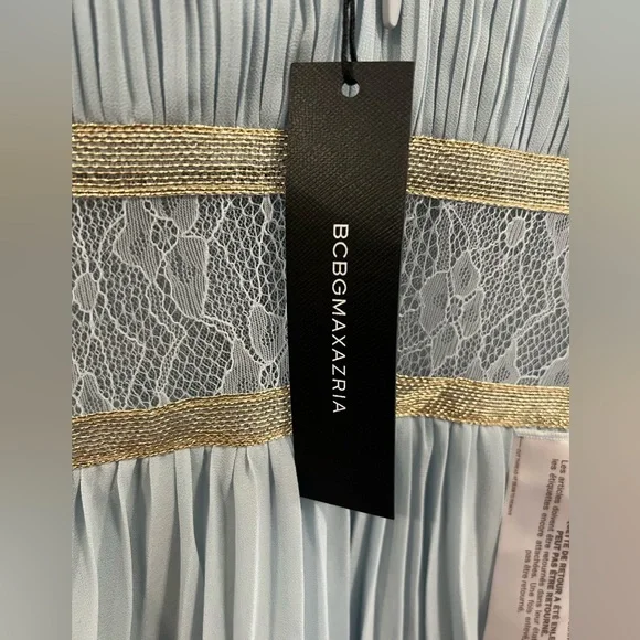 BCBG MAXAZRIA- light crystal blue gown - Picture 6 of 8